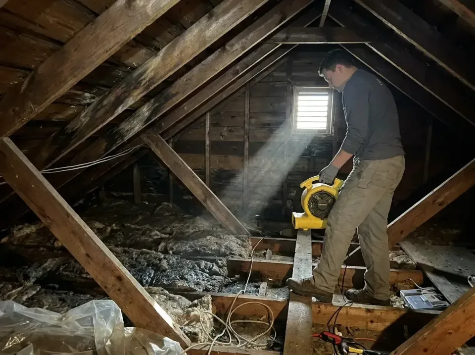 attic-water-damage-drying-proc-007 — frequently asked questions, Emergency Water Extraction & 24/7 Flood Response in Germant…